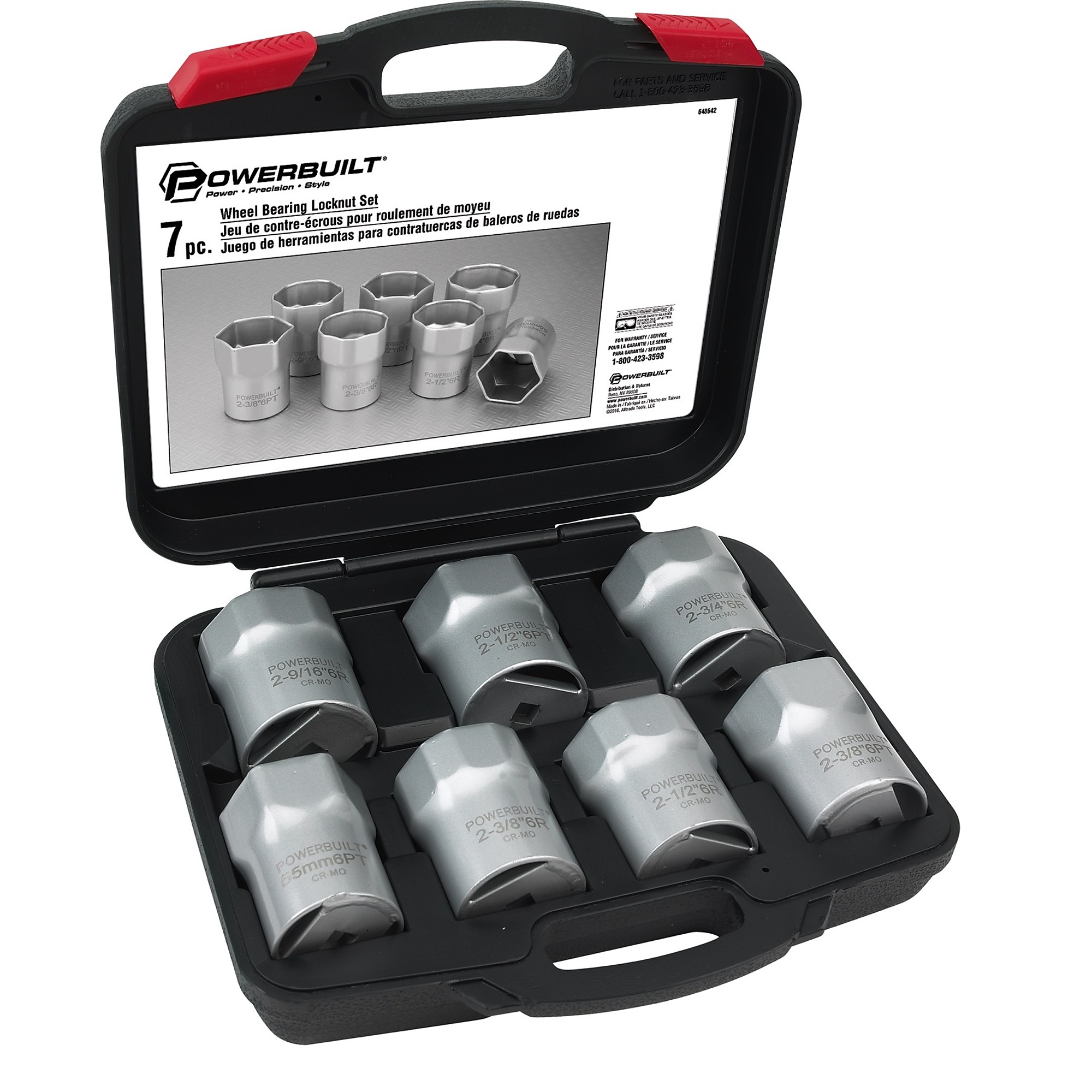 Powerbuilt, 7 Piece Wheel Bearing Locknut Set, Model # 648642